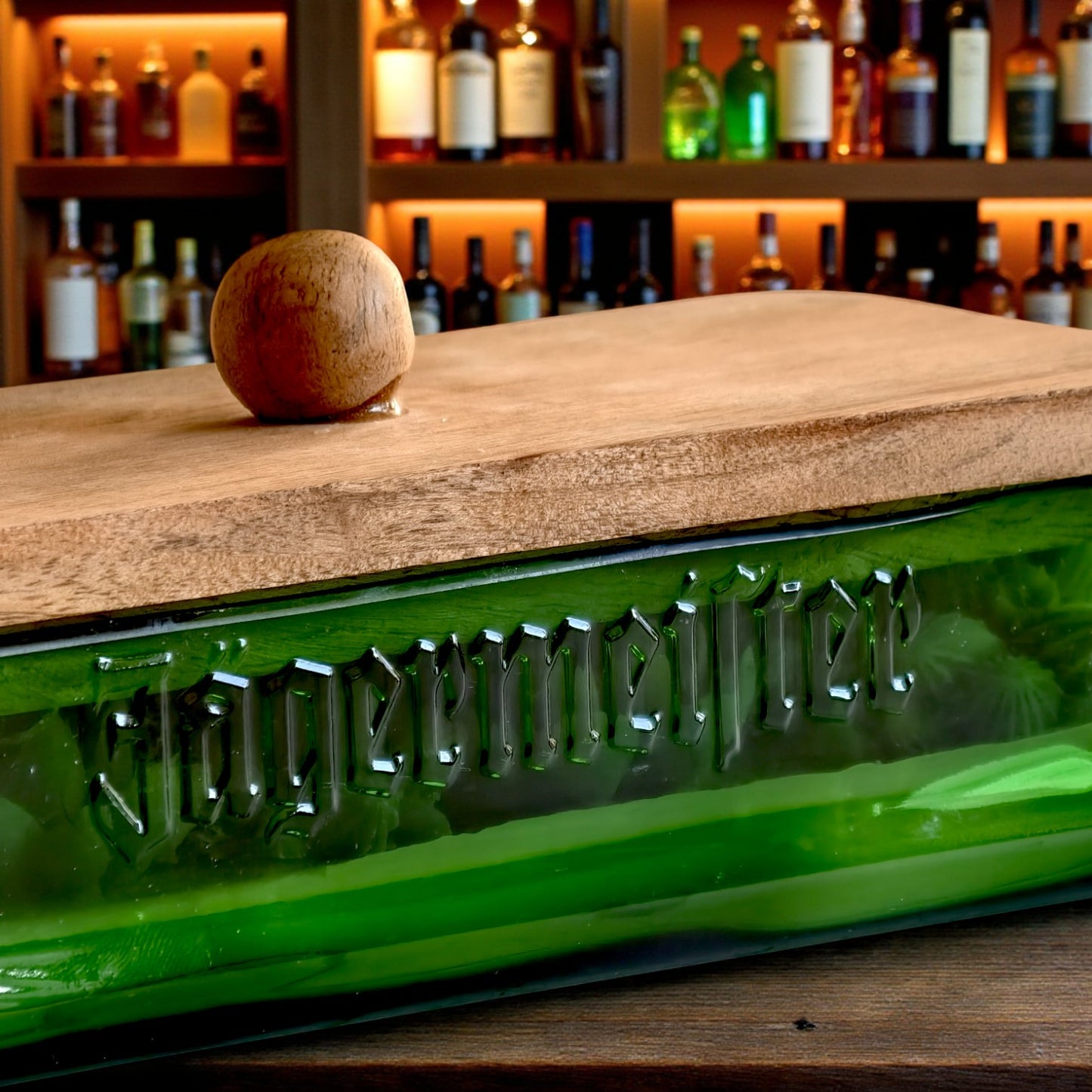 Jägermeister Succulent Bottle Candle – Hand-Poured Art in a Signature Green Bottle