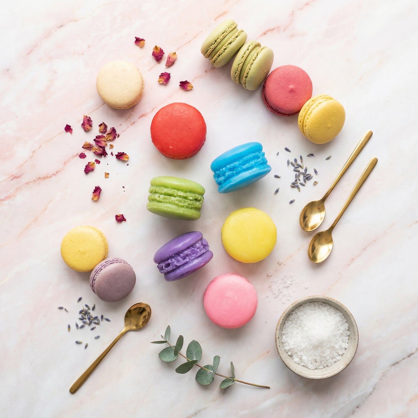 Macaron Soap Set of 6 – Handmade Dessert Soaps | Colorful Aesthetic Bath Soaps | Scented Gift Set for Self Care & Gifting
