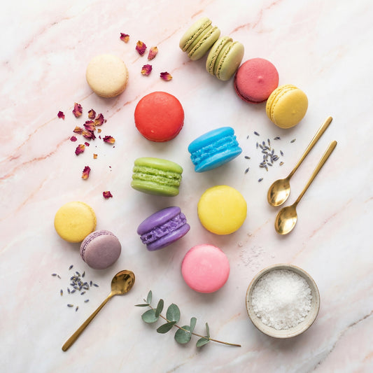 Macaron Soap Set of 6 – Handmade Dessert Soaps | Colorful Aesthetic Bath Soaps | Scented Gift Set for Self Care & Gifting