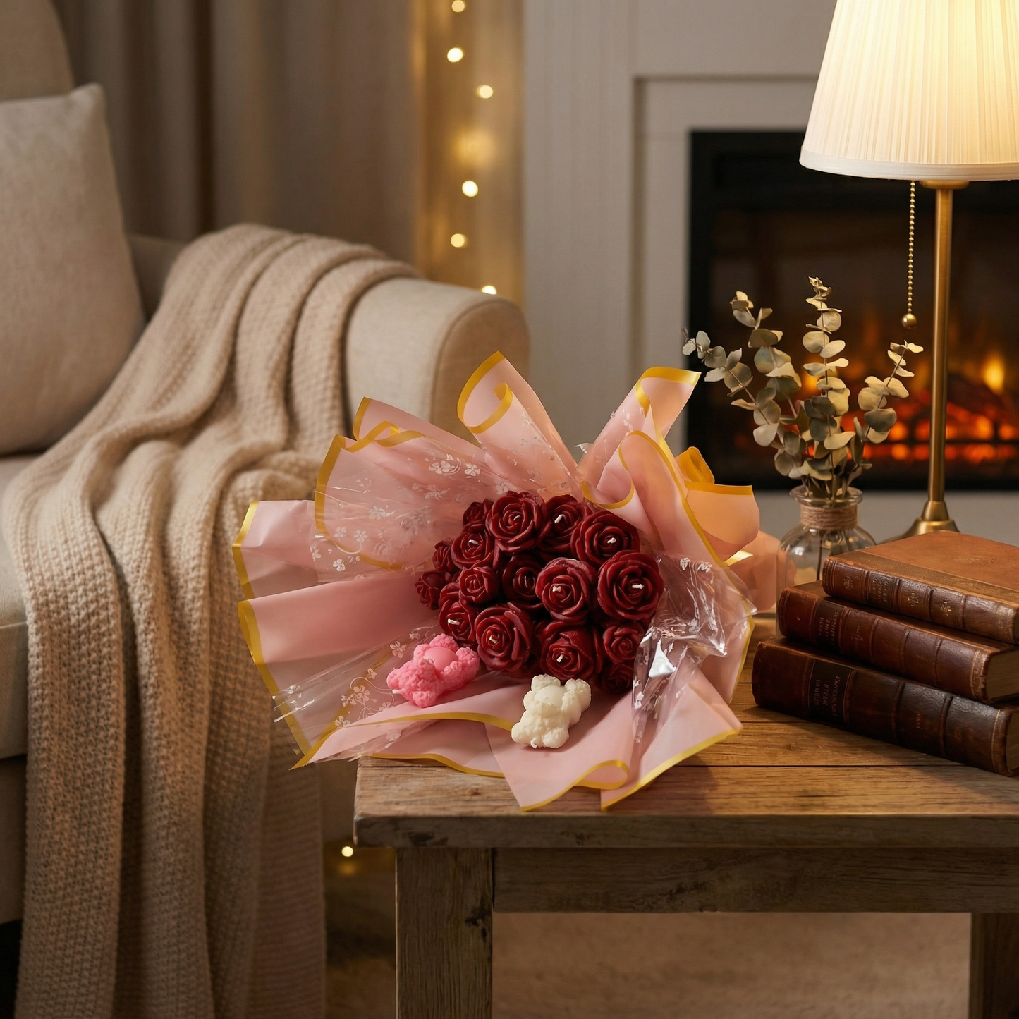 Rose Candle Bouquet – Handcrafted Luxury Candle Gift