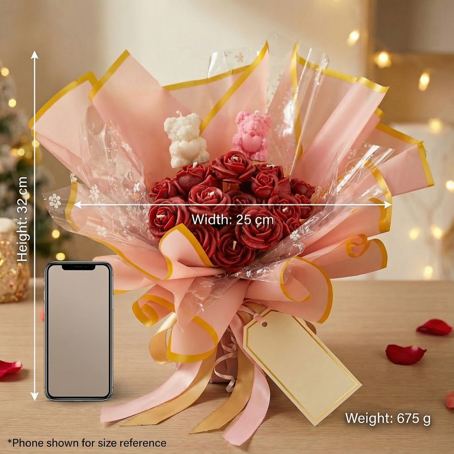 Rose Candle Bouquet – Handcrafted Luxury Candle Gift