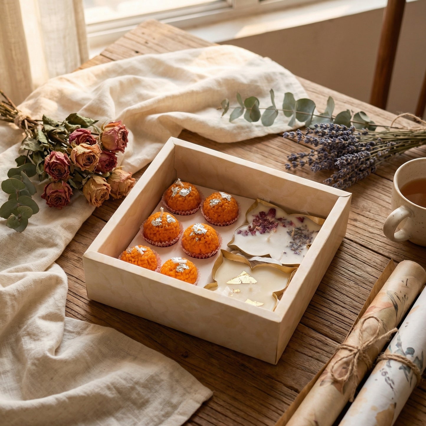 Handcrafted Candle & Wax Gift Box | Premium Home Fragrance Gifting Set