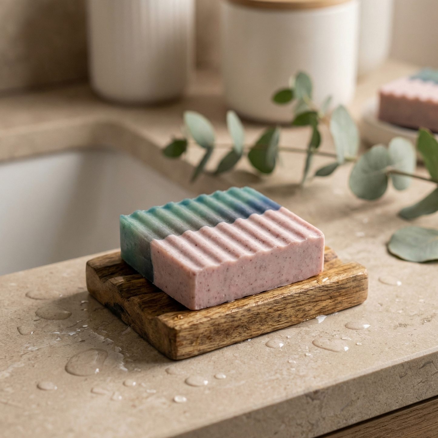 Rose Clay Aloe Vera Bar Soap Pack of 3 | Handmade Gentle Exfoliating Soap for Hydrated, Calm & Radiant Skin | Natural Skincare for All Skin Types