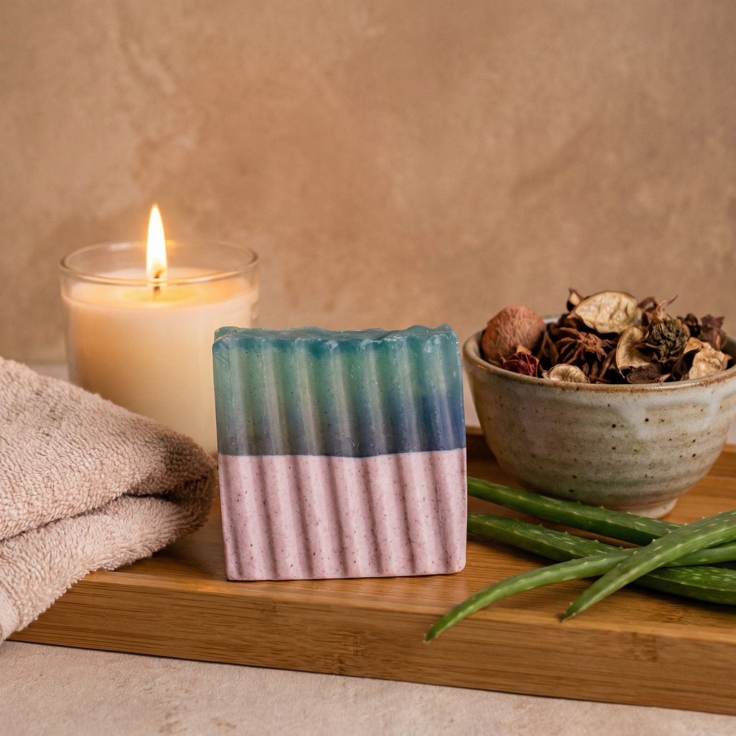 Rose Clay Aloe Vera Bar Soap Pack of 3 | Handmade Gentle Exfoliating Soap for Hydrated, Calm & Radiant Skin | Natural Skincare for All Skin Types