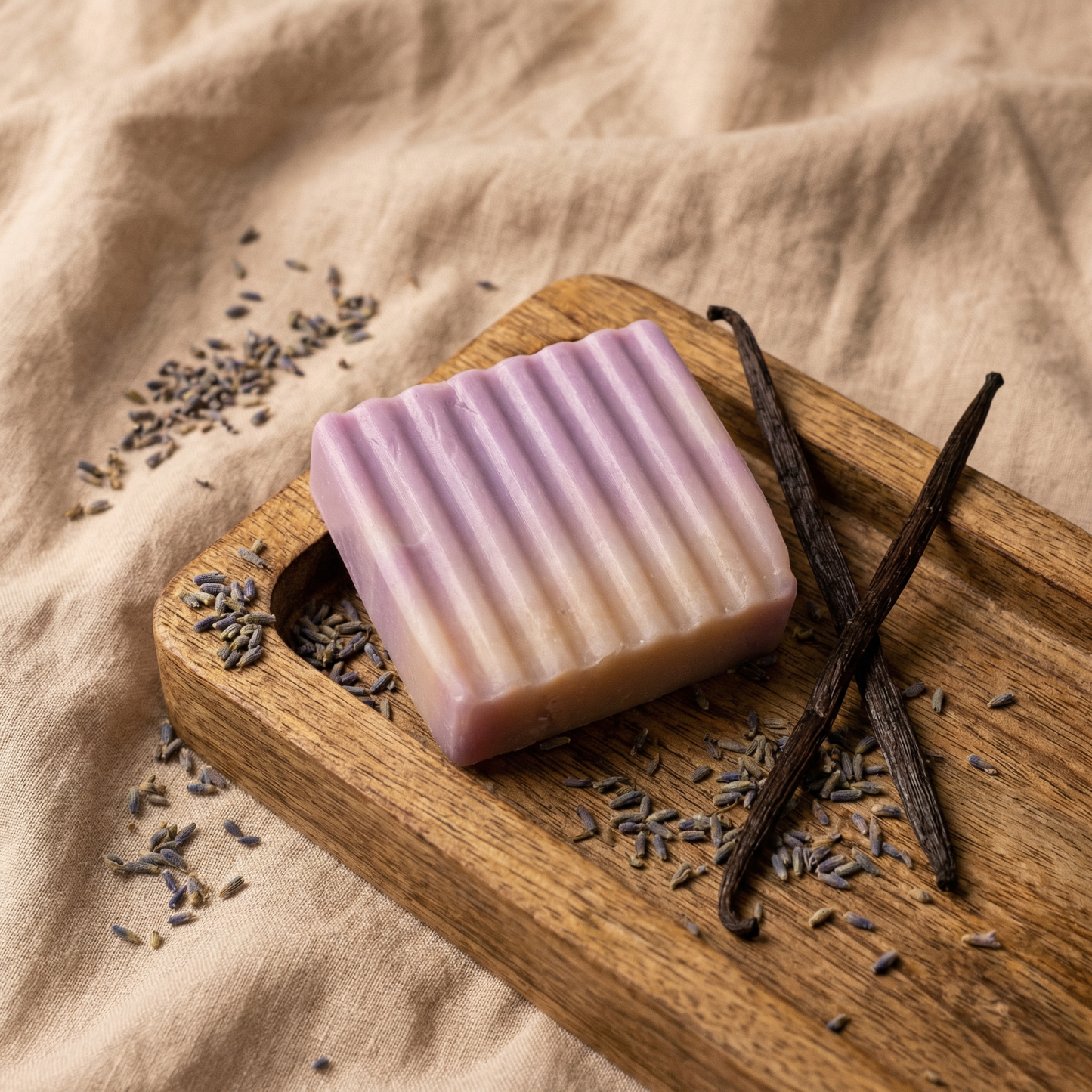 Lavender Vanilla Bar Soap Pack of 3 | Handmade Hydrating Cleanser for Acne Care, Wrinkle Reduction & Deep Moisturization | Gentle Skincare for Normal to Dry Skin