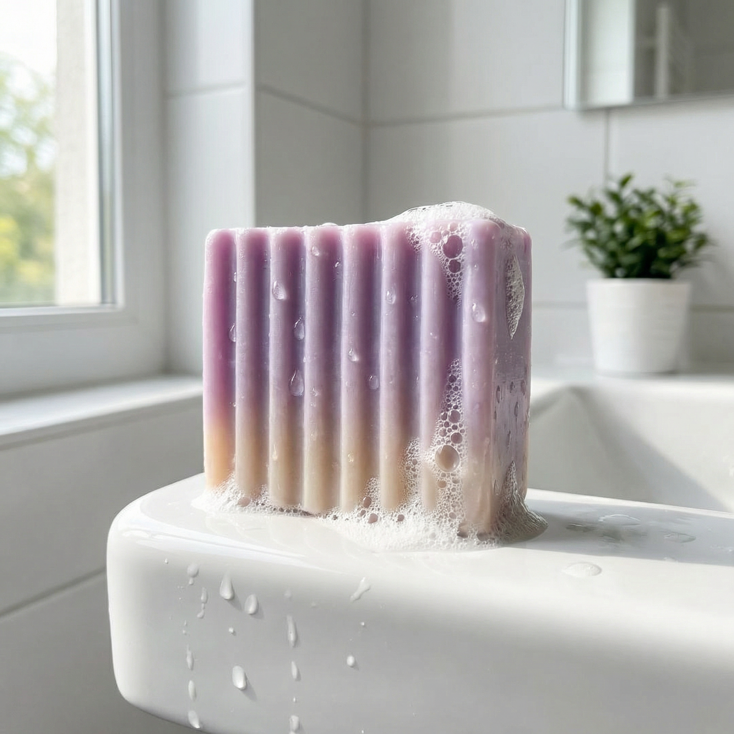 Lavender Vanilla Bar Soap Pack of 3 | Handmade Hydrating Cleanser for Acne Care, Wrinkle Reduction & Deep Moisturization | Gentle Skincare for Normal to Dry Skin