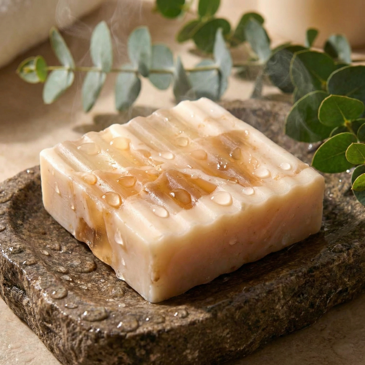Milk & Honey Bar Soap Pack of 3 | Handmade Oatmeal & Honey Hydrating Soap for Gentle Exfoliation, Anti-Aging Care & Deep Moisturizing | Natural Skincare for All Skin Types