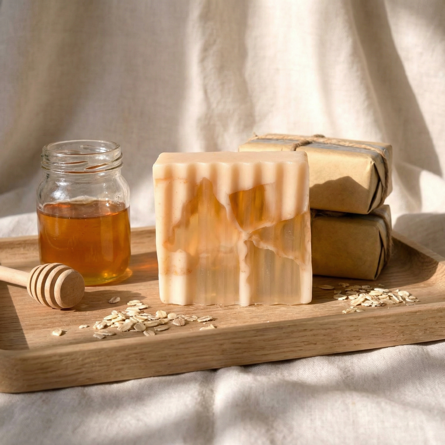 Milk & Honey Bar Soap Pack of 3 | Handmade Oatmeal & Honey Hydrating Soap for Gentle Exfoliation, Anti-Aging Care & Deep Moisturizing | Natural Skincare for All Skin Types