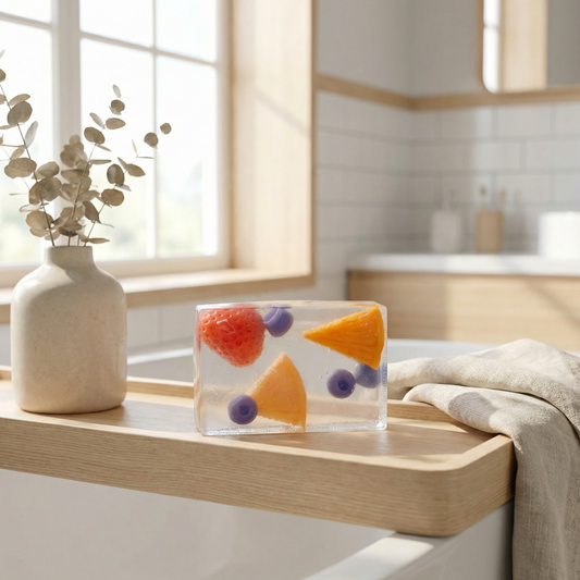 Mixed Fruit Bar Soap Pack of 3 | Handmade Hydrating & Glow Boosting Fruit Infused Cleansing Bars for All Skin Types