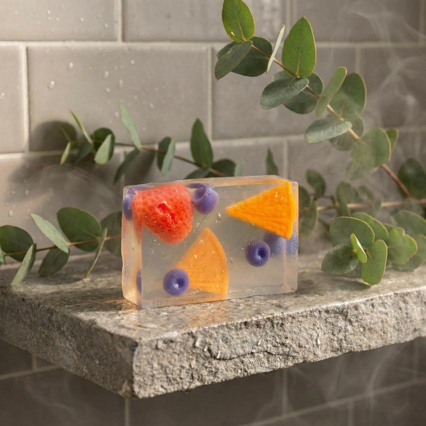 Mixed Fruit Bar Soap Pack of 3 | Handmade Hydrating & Glow Boosting Fruit Infused Cleansing Bars for All Skin Types