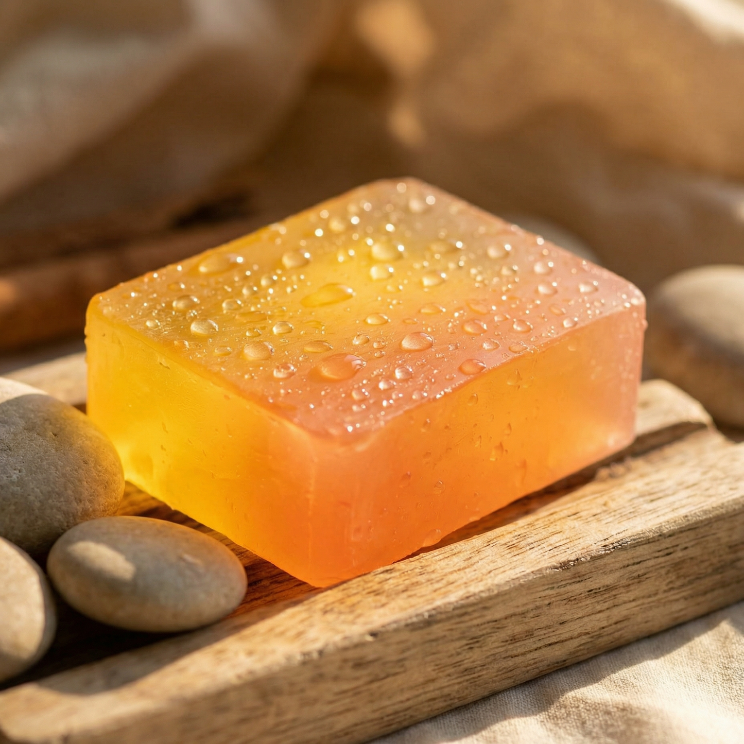 Sunset Hues Bar Soap – Glycerin & Patchouli Soap with Shea Butter | Hydrating Handmade Soap for Bright, Youthful Skin | Gentle Cleanser for All Skin Types
