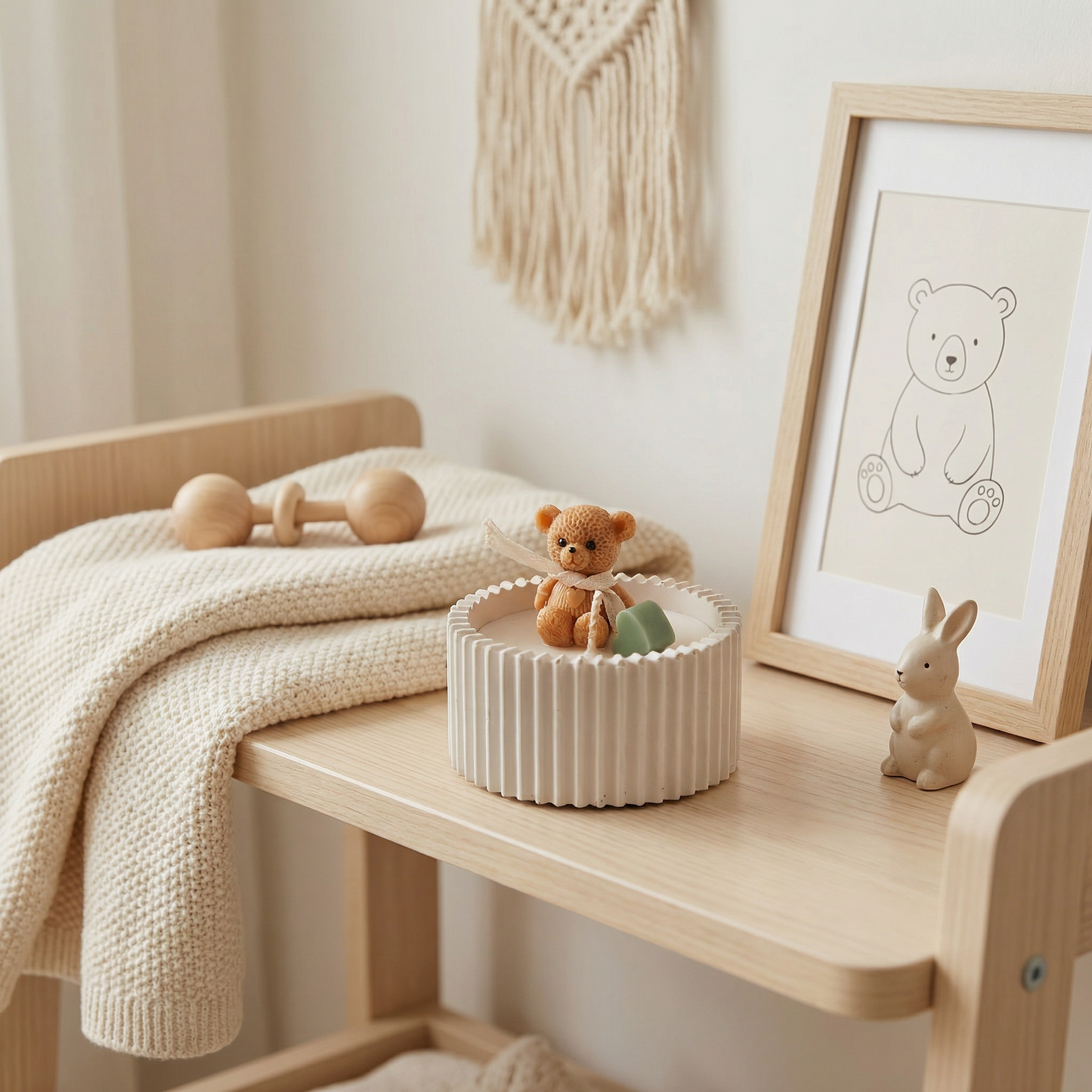 Teddy Hug Candle – Handcrafted Whimsy in Wax