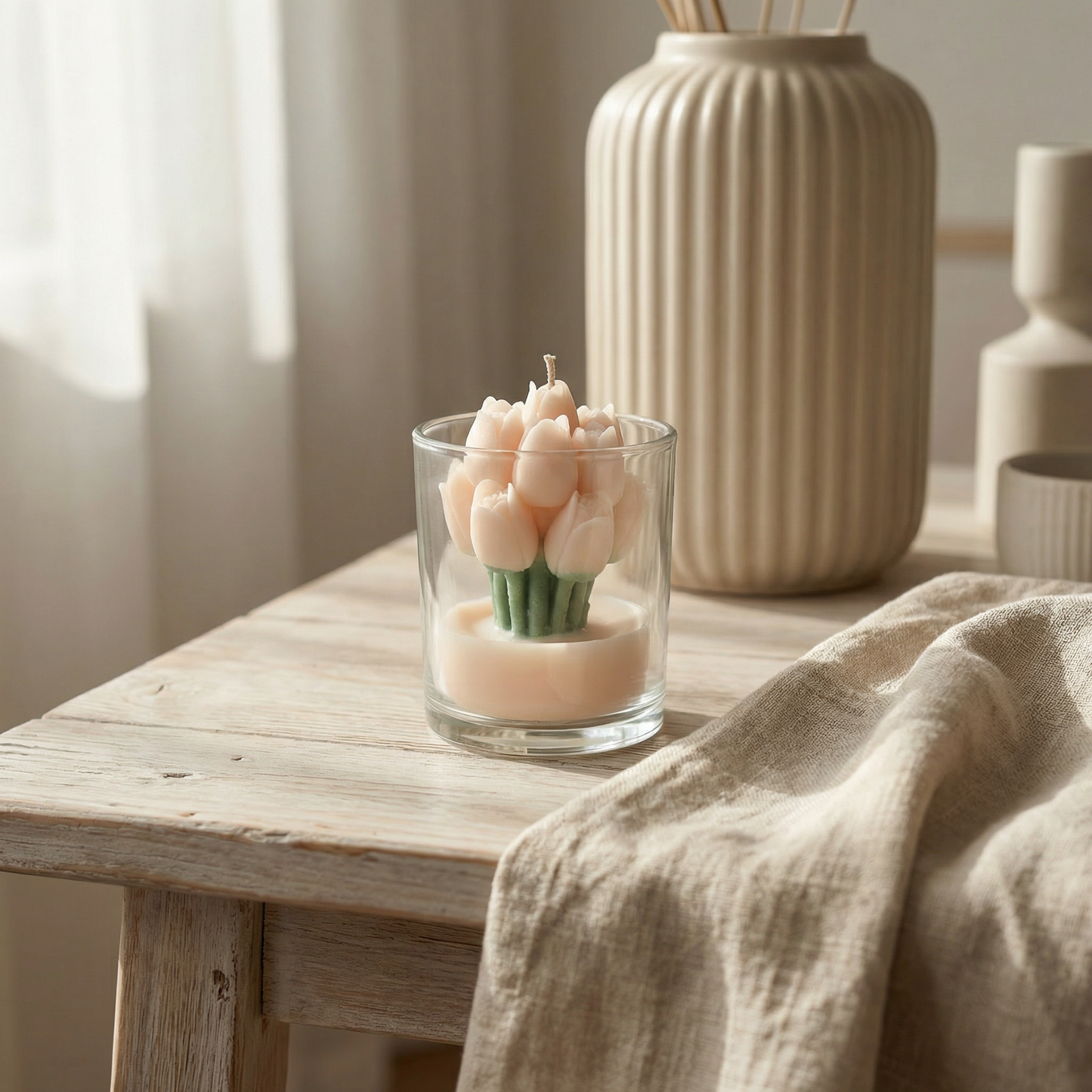 Tulip in a Jar Candle – Handcrafted Floral Elegance