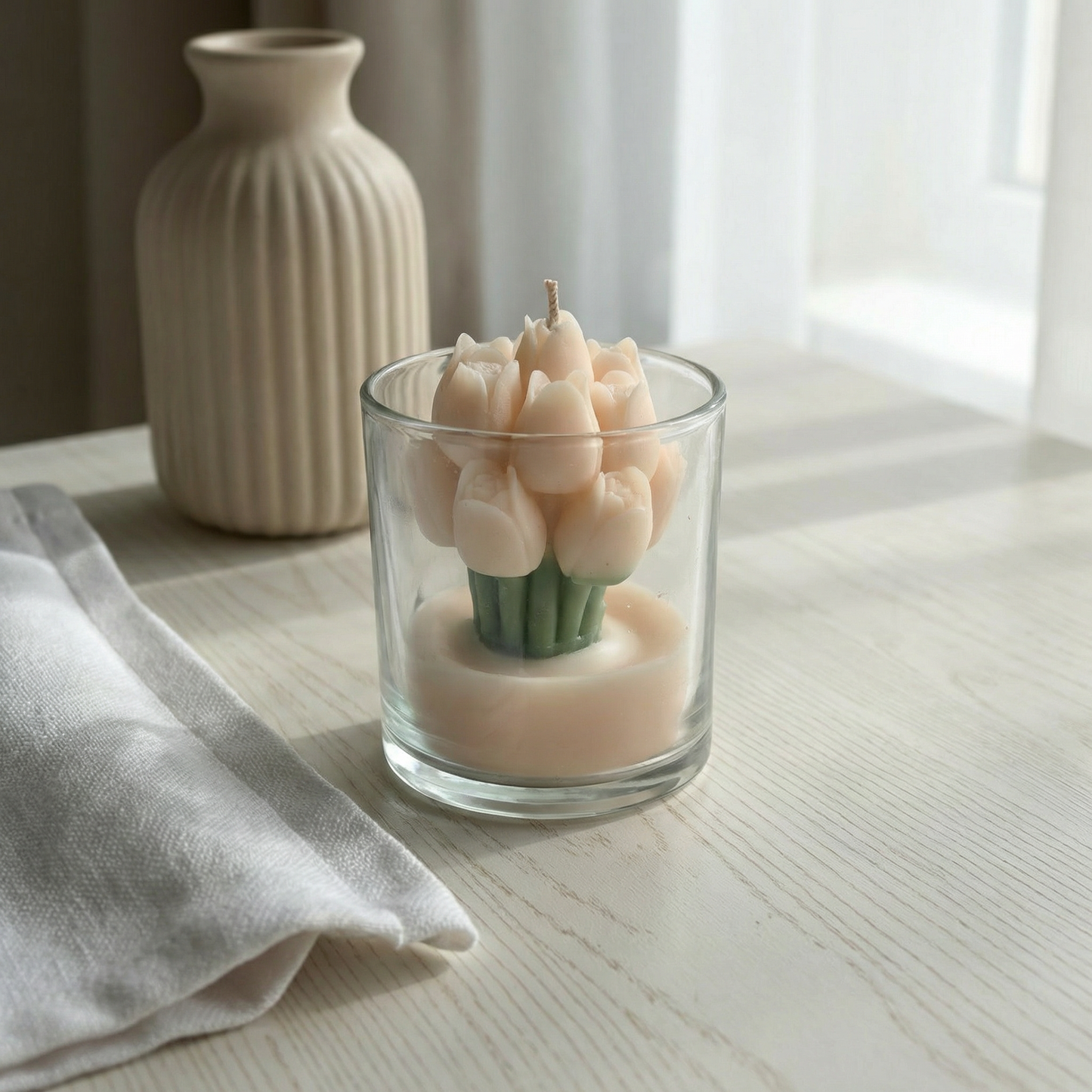 Tulip in a Jar Candle – Handcrafted Floral Elegance