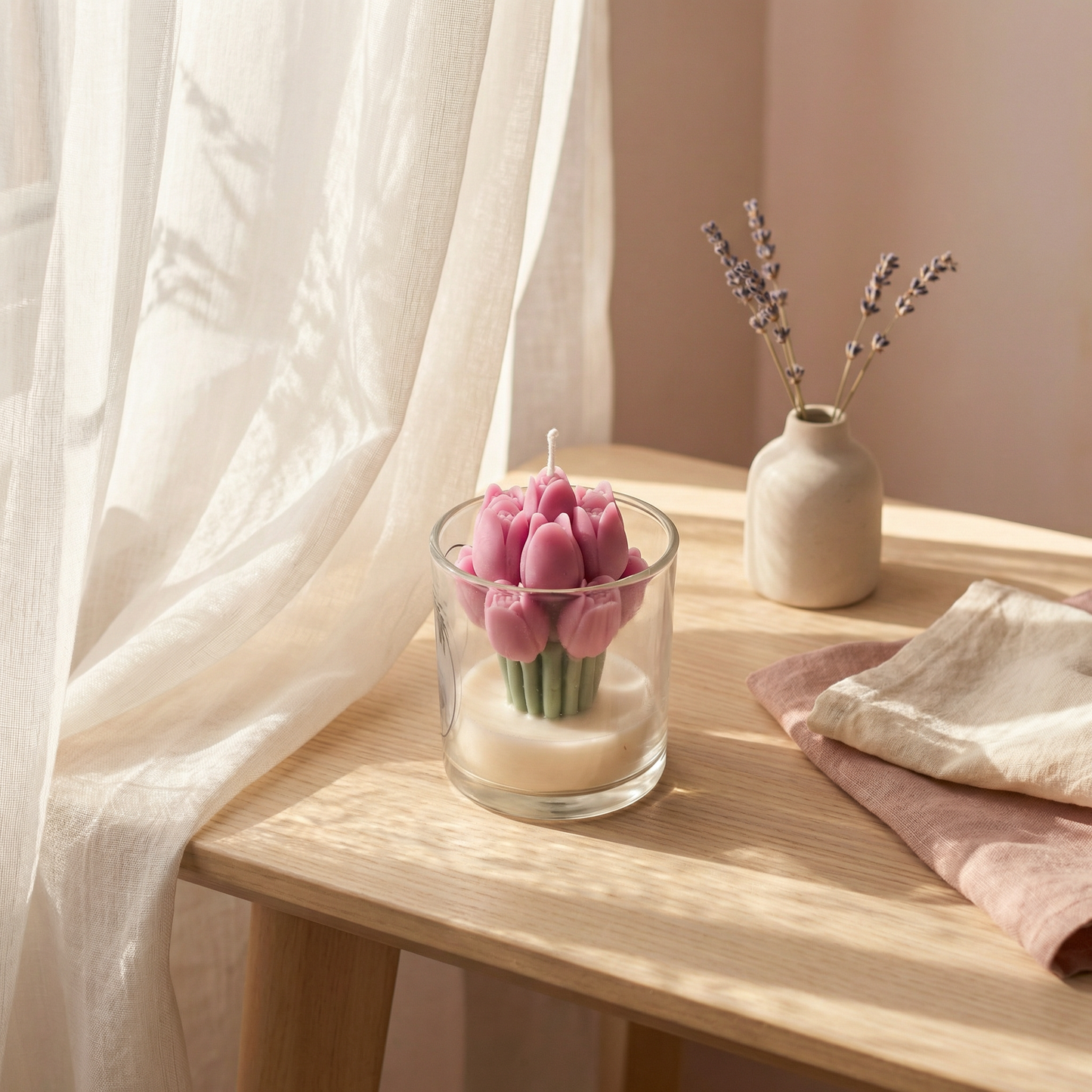 Tulip in a Jar Candle – Handcrafted Floral Elegance