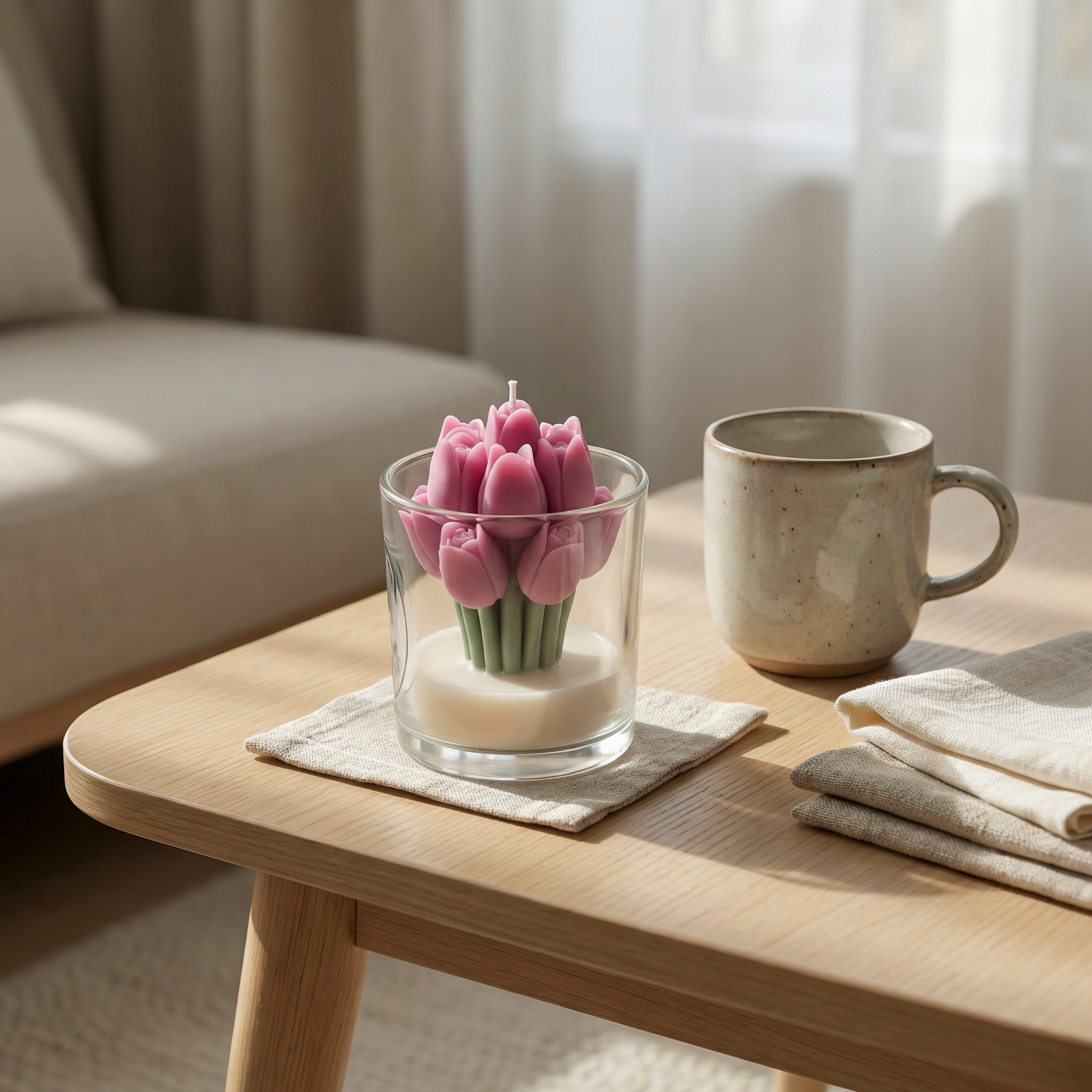 Tulip in a Jar Candle – Handcrafted Floral Elegance