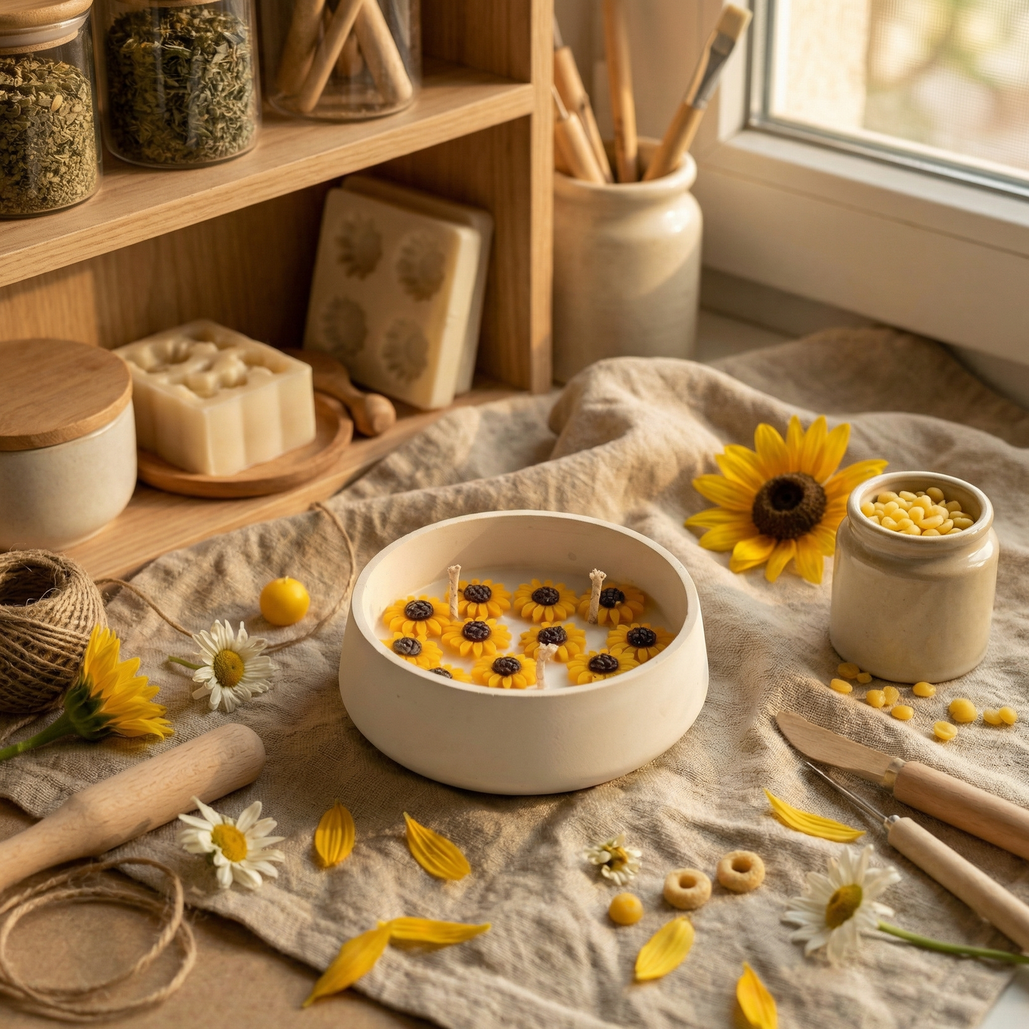 Sunshine Bloom – Sunflower Candle