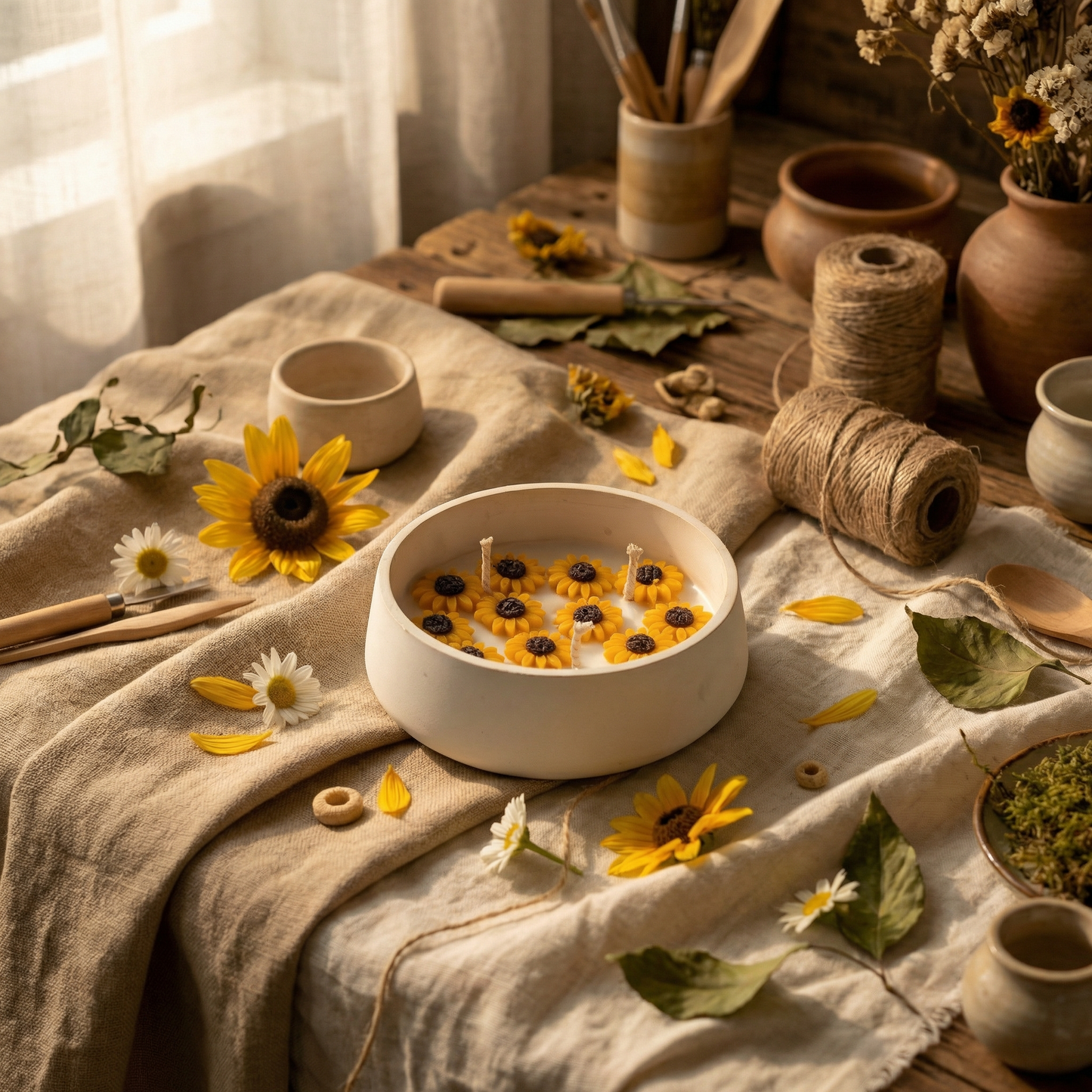 Sunshine Bloom – Sunflower Candle
