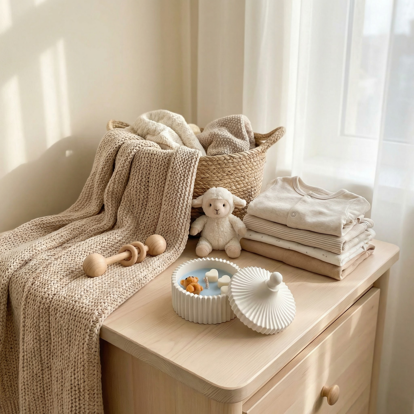 Teddy Love Jesmonite Candle