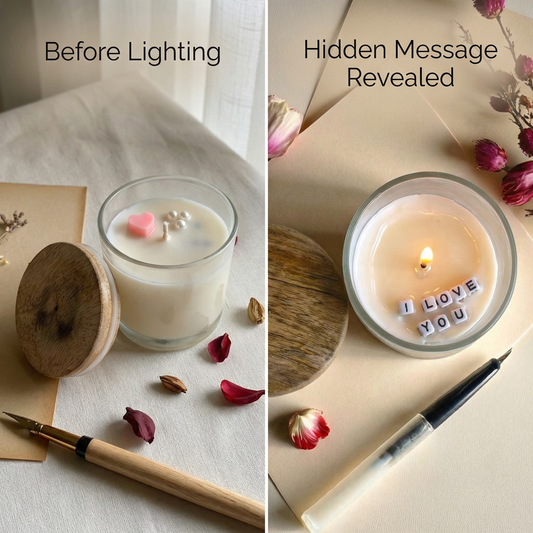 Secret Message Candle – Custom Soy Wax Candle with Hidden Text