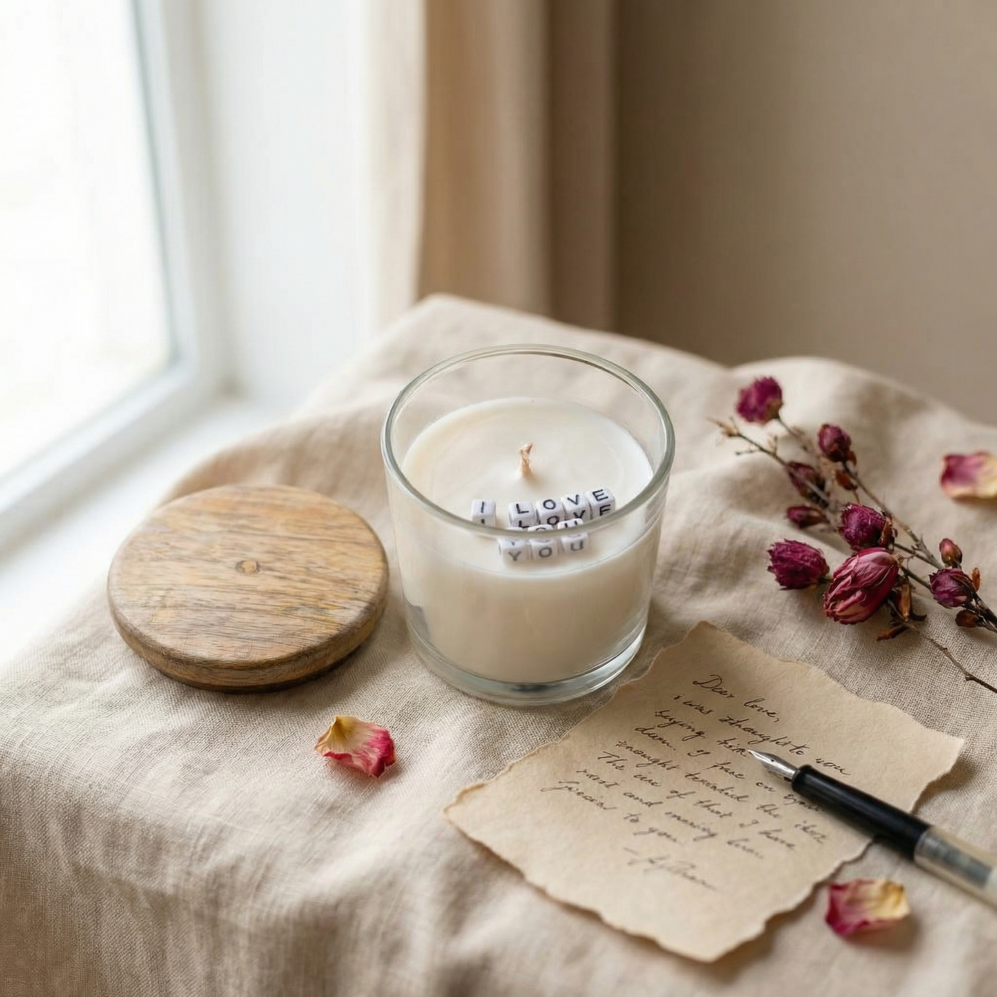 Secret Message Candle – Custom Soy Wax Candle with Hidden Text
