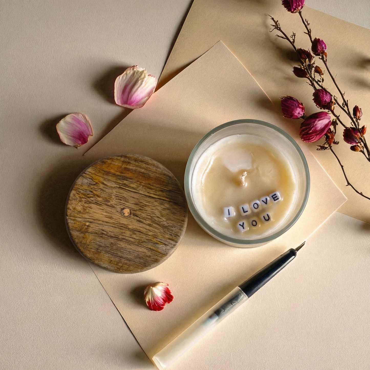 Secret Message Candle – Custom Soy Wax Candle with Hidden Text