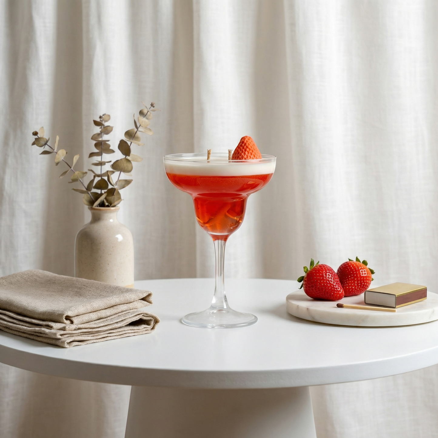 Strawberry Martini Candle – Sweet & Stylish Glow
