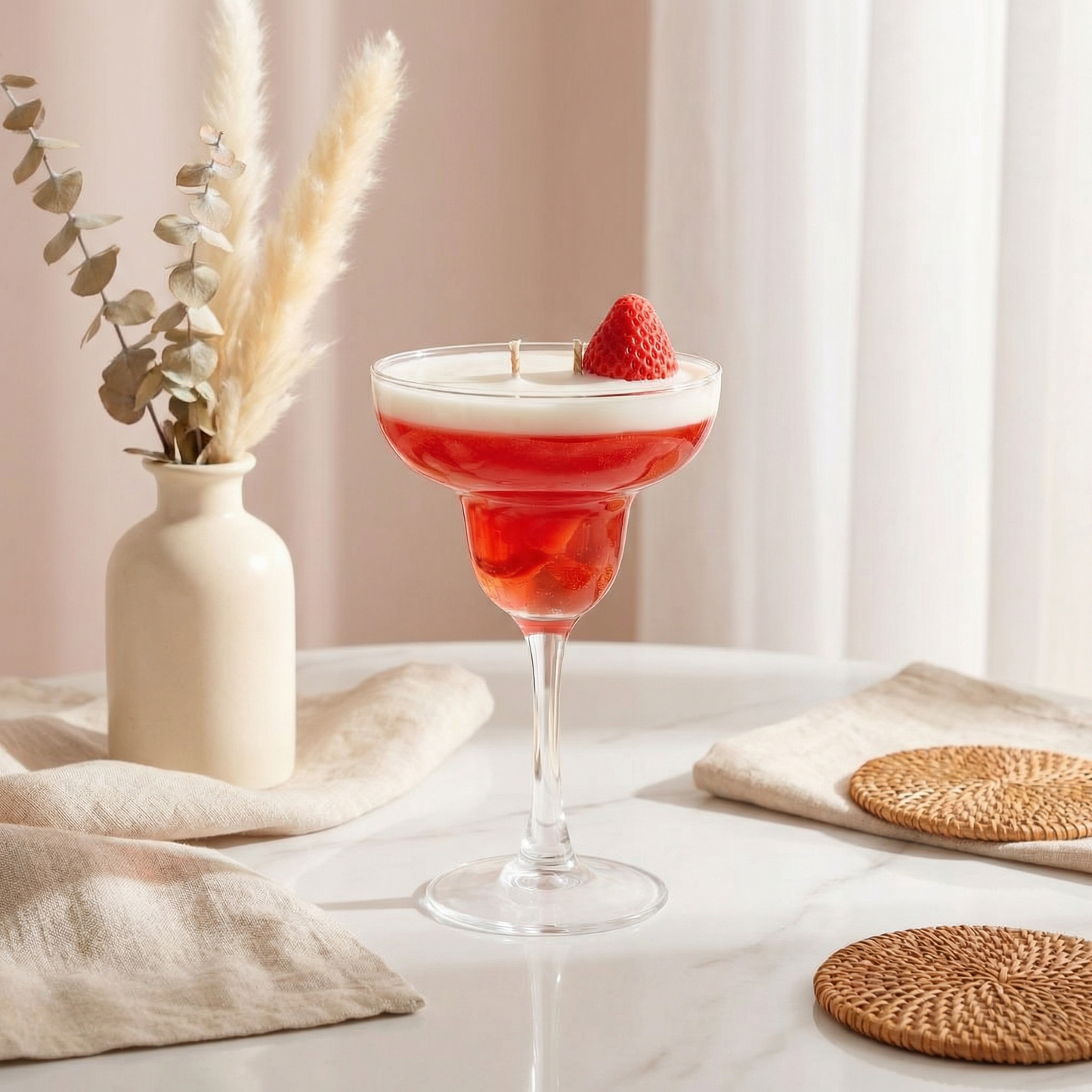 Strawberry Martini Candle – Sweet & Stylish Glow