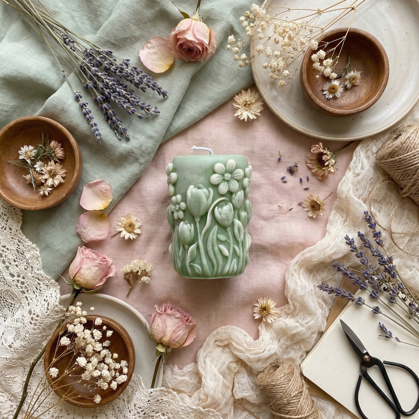 Sage Meadow Candle – Evergreen Forest Scent | Handcrafted Soy-Coconut Wax Candle