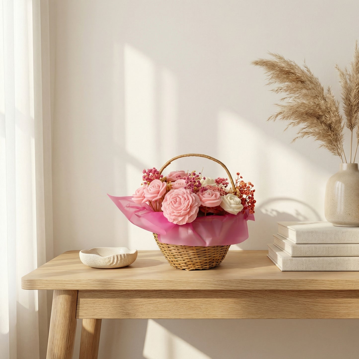 Blooming Radiance Candle Basket (Daisy Vanilla)