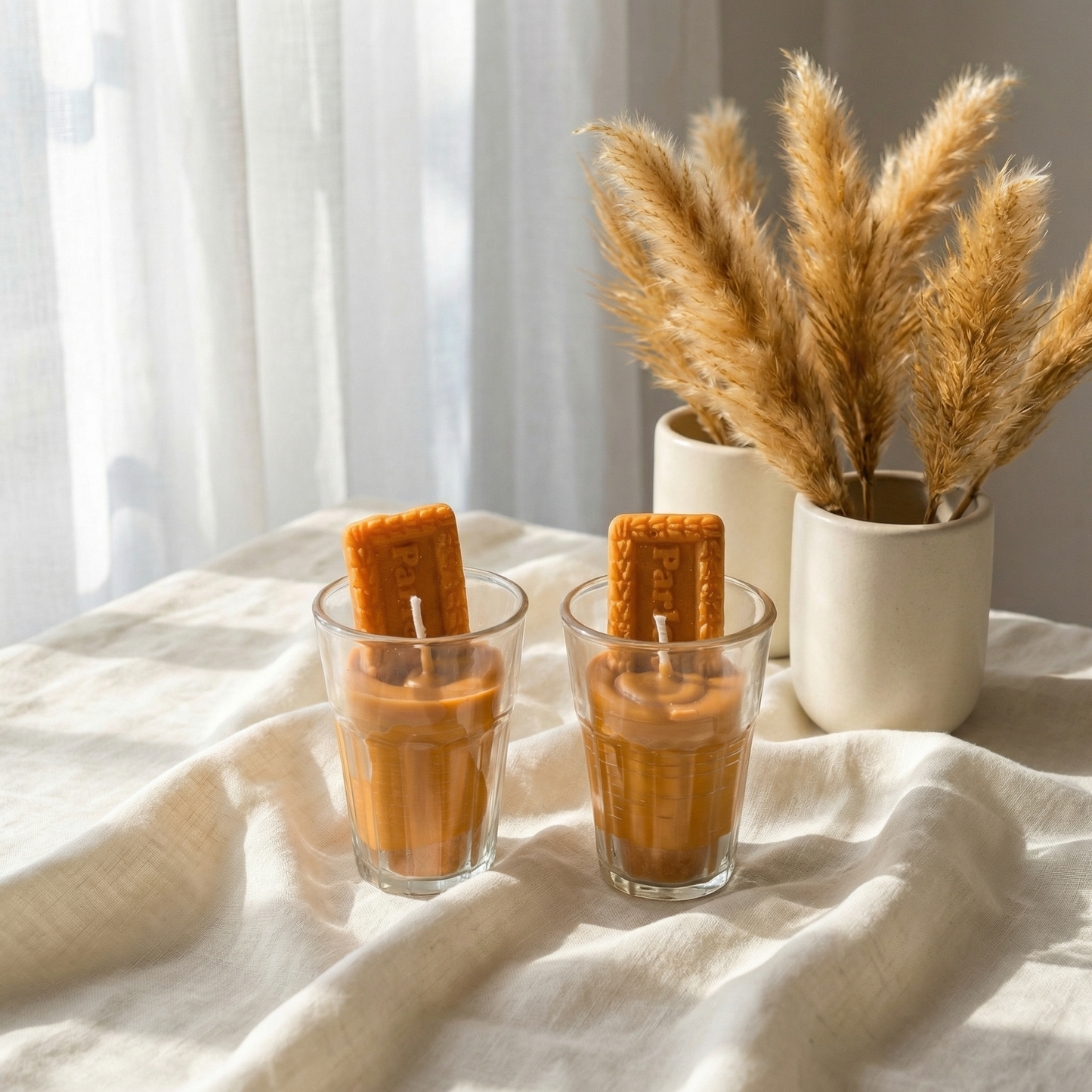 Parle-G Chai Glass Candle Set (Set of 2) Masala Chai Fragrance