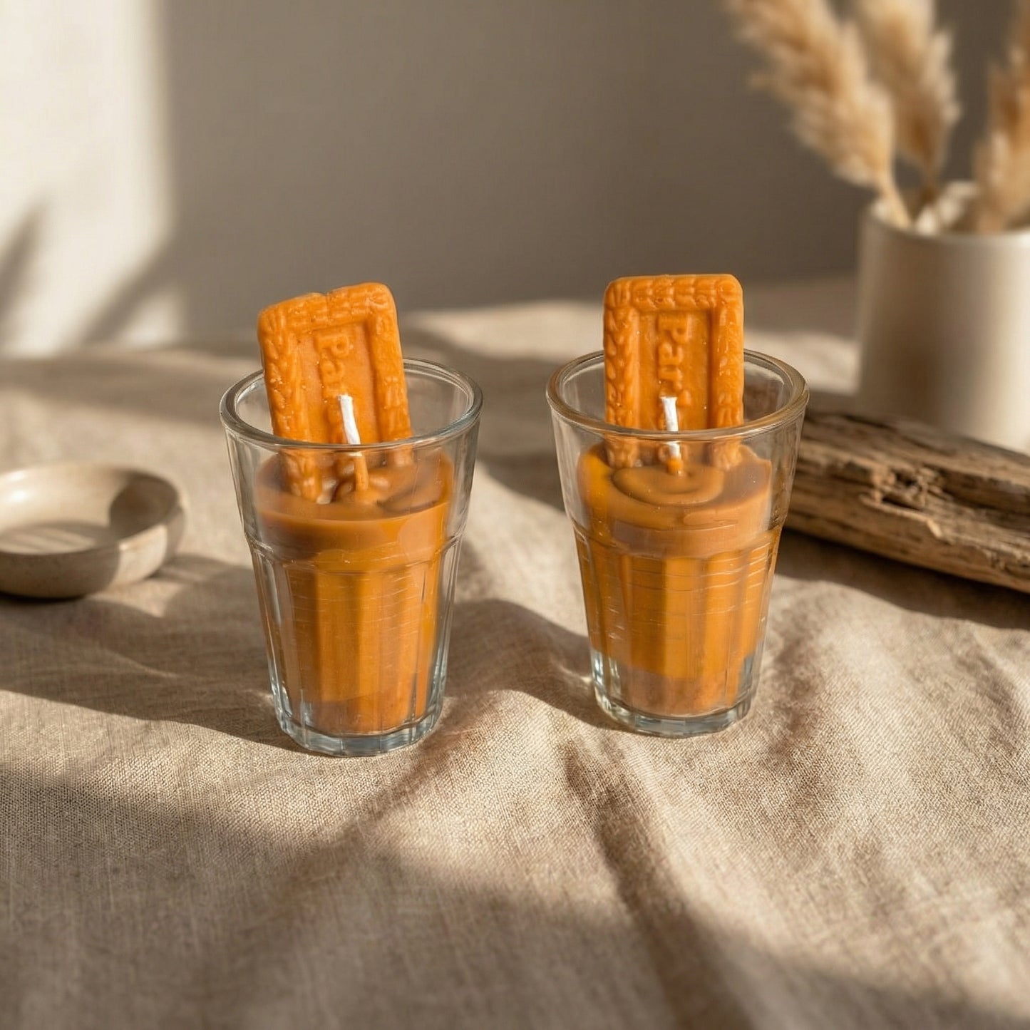 Parle-G Chai Glass Candle Set (Set of 2) Masala Chai Fragrance