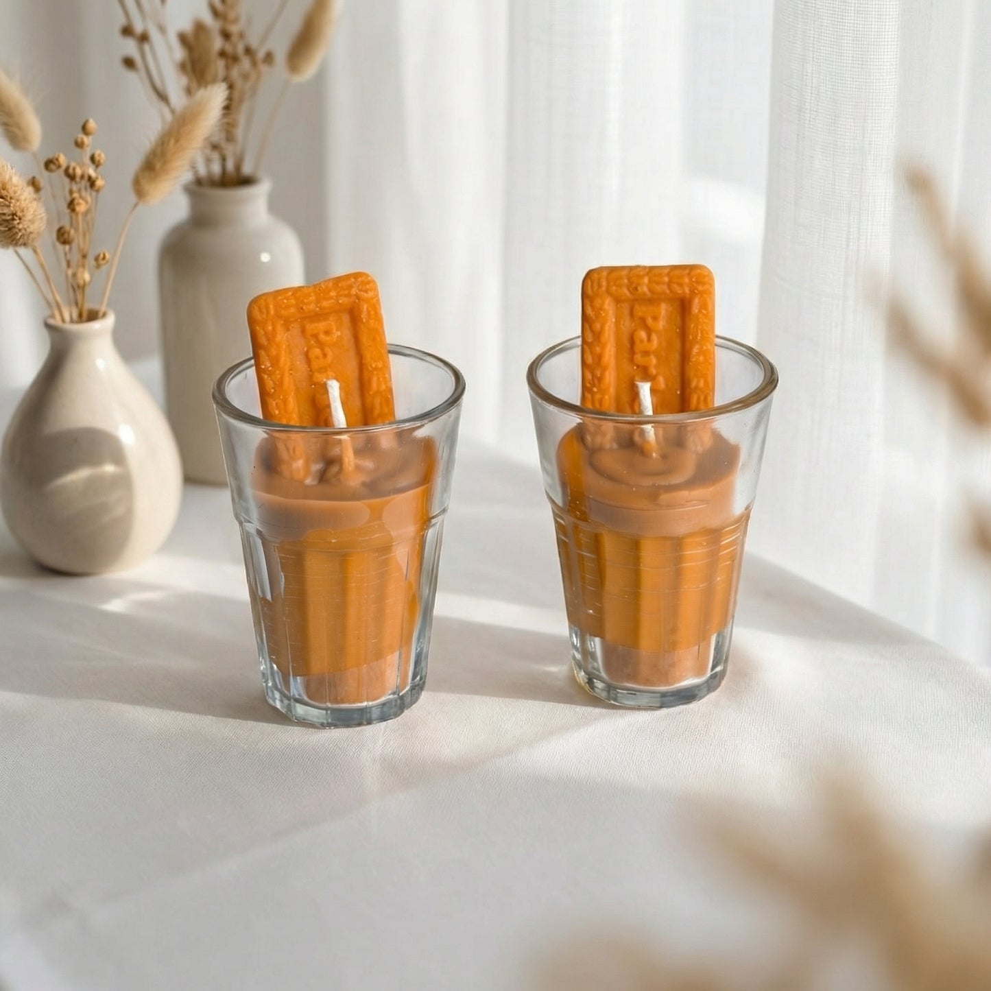 Parle-G Chai Glass Candle Set (Set of 2) Masala Chai Fragrance