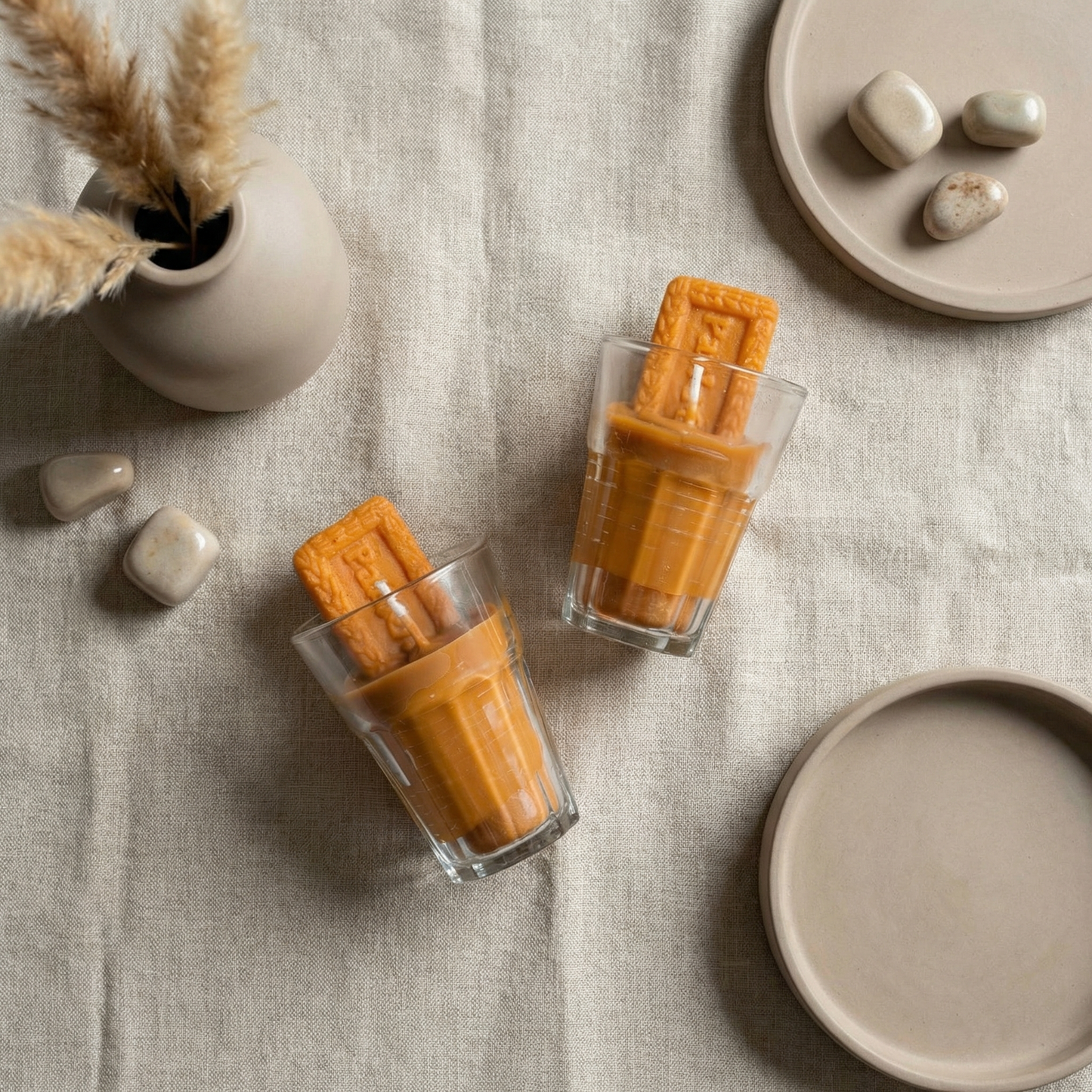 Parle-G Chai Glass Candle Set (Set of 2) Masala Chai Fragrance