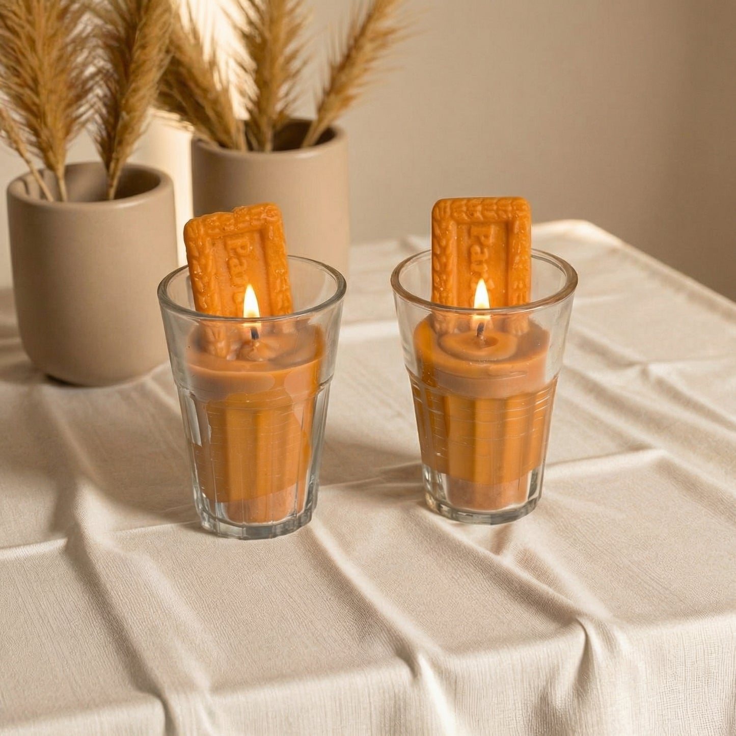 Parle-G Chai Glass Candle Set (Set of 2) Masala Chai Fragrance