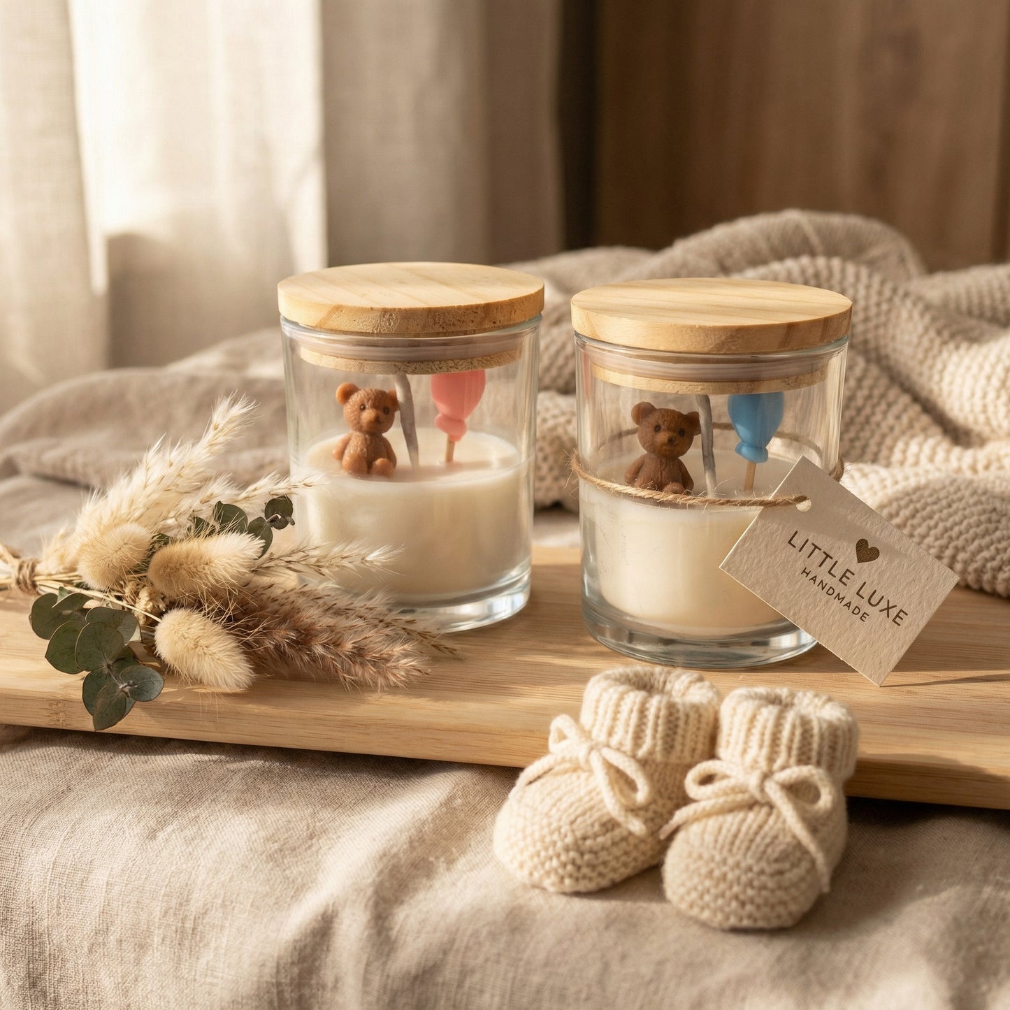 Baby Shower Set of 2 Jar Candle (Vanilla)