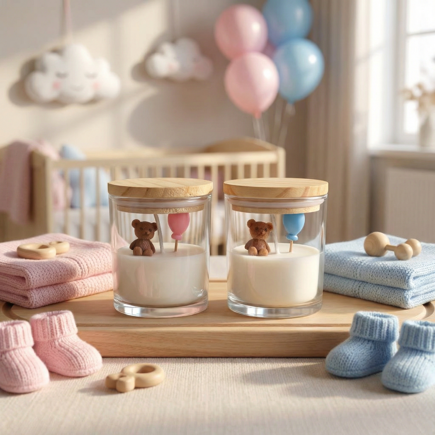 Baby Shower Set of 2 Jar Candle (Vanilla)