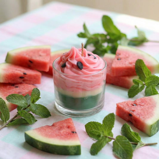 Melon Swirl Scented Candle