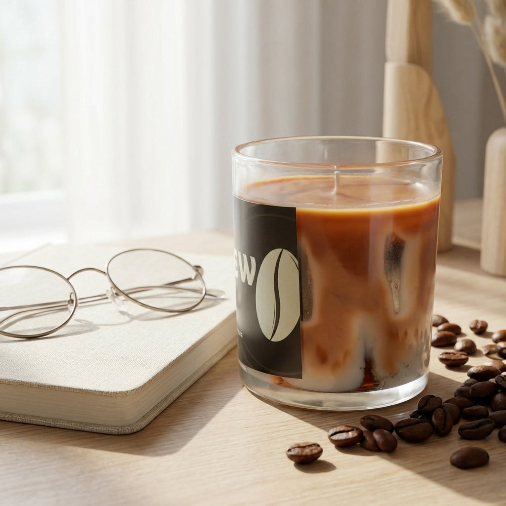 Cold Brew Coffee Candle | Bold Roasted Coffee Scented Soy Wax Candle – Café Inspired Cozy Home Fragrance