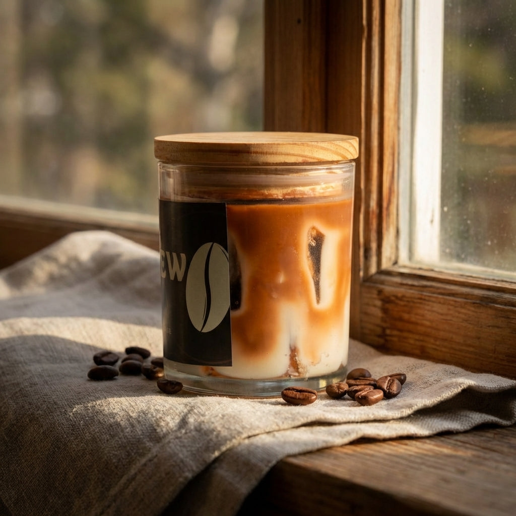 Cold Brew Coffee Candle | Bold Roasted Coffee Scented Soy Wax Candle – Café Inspired Cozy Home Fragrance