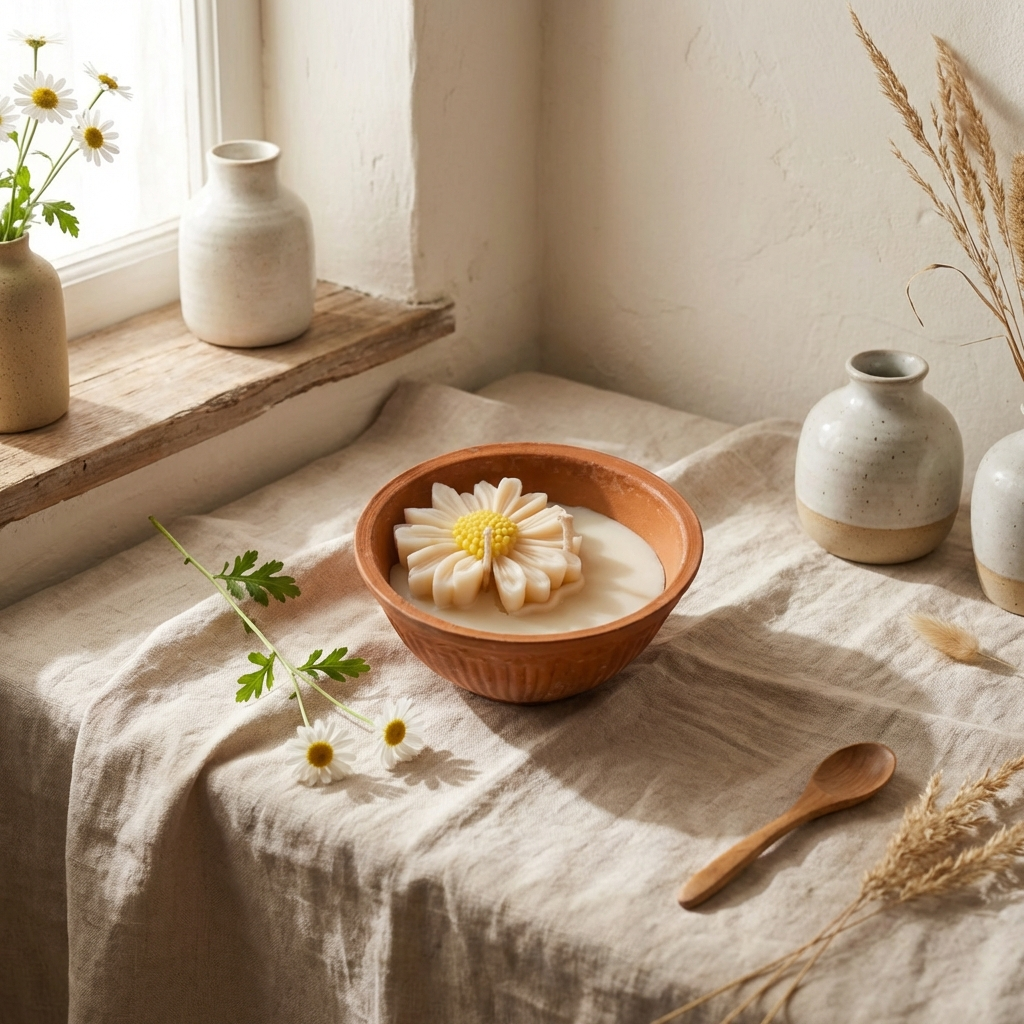 Terracotta Scented Candle | Handmade Rustic Clay Decor Candle