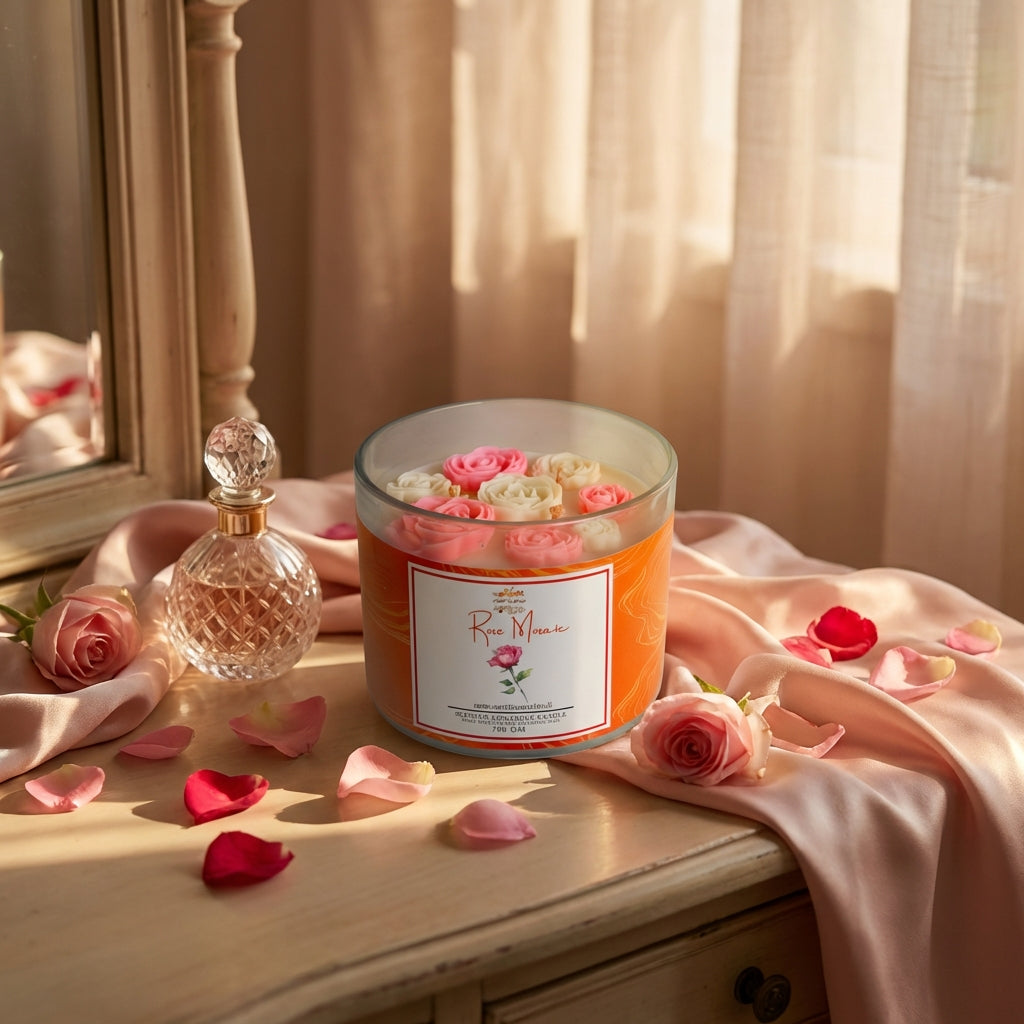 Premium 3 Wick Scented Jar Candle with Wooden Lid (700 GM)