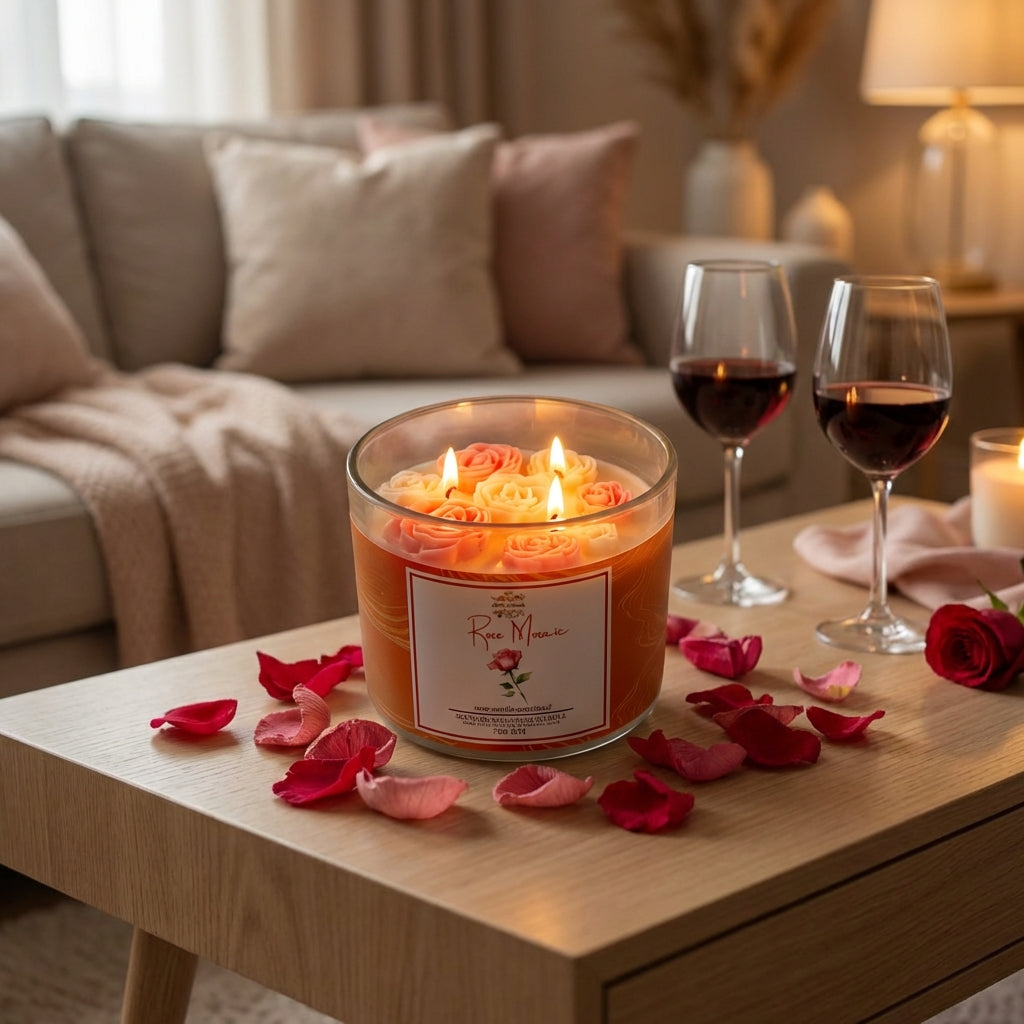 Premium 3 Wick Scented Jar Candle with Wooden Lid (700 GM)