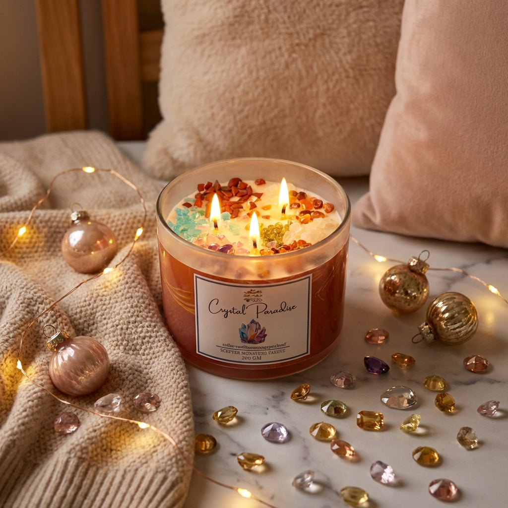 Premium 3 Wick Scented Jar Candle with Wooden Lid (700 GM)